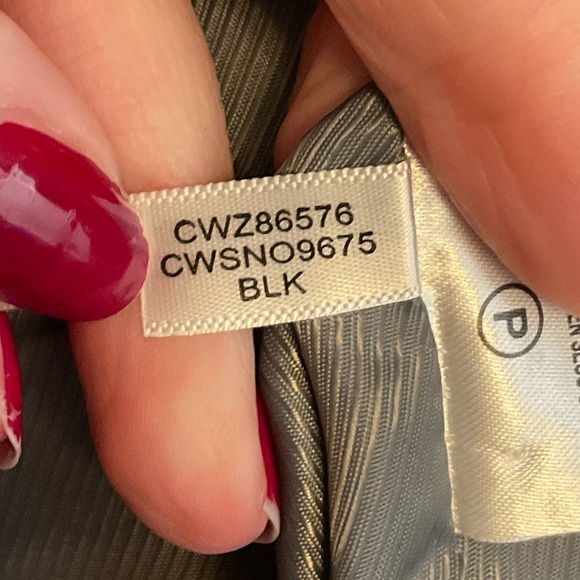 Calvin Klein Size 14 Peacoat Black Button Front Lined Collared - Picture 5 of 7